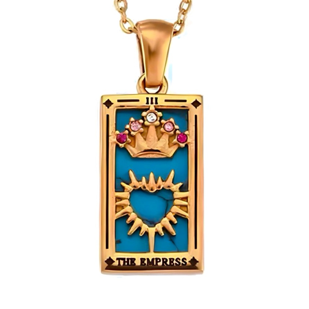 Dainty Gold Tarot Card Necklace | 18k Gold Plated, 316L Stainless Steel